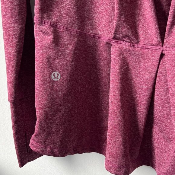 Lululemon Pleat Back Long Sleeve Pullover Bordeaux Size 8 NWOT - Picture 9 of 12